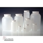 Natural HDPE Wide Mouth Round, White PP SturdeeSeal PE Foam Lined Cap | Quasar Instruments