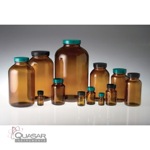 Amber Wide Mouth Packers, Cleaned for Volatiles Level 2 | Quasar Instruments